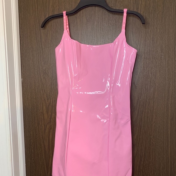 pretty little thing latex dress